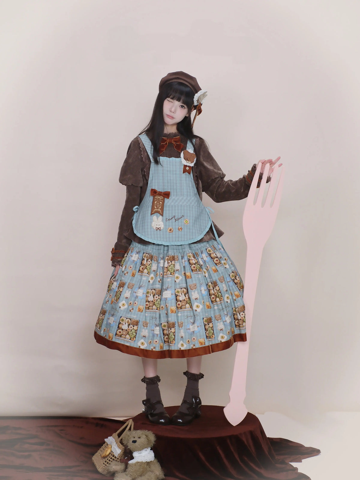 Cookie Box Lolita SK Vest Blouse and Accessories Set