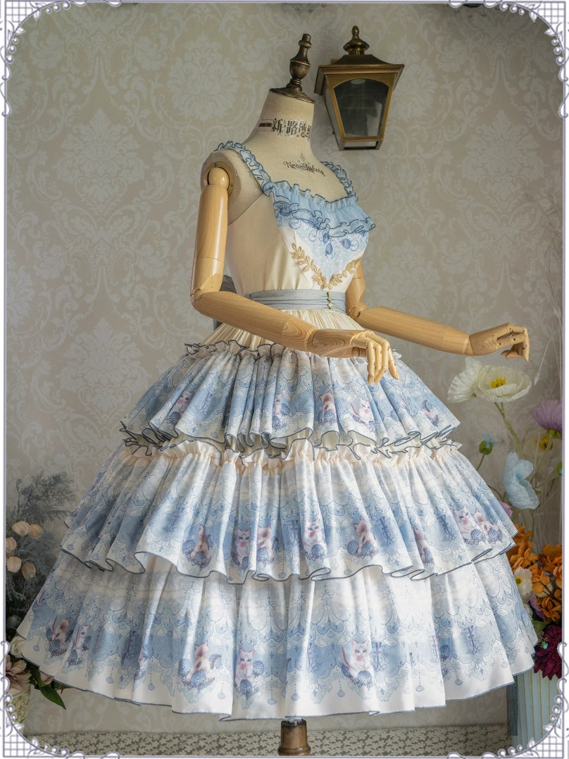 Berry Pie Lolita Print Long / Short JSK Dress
