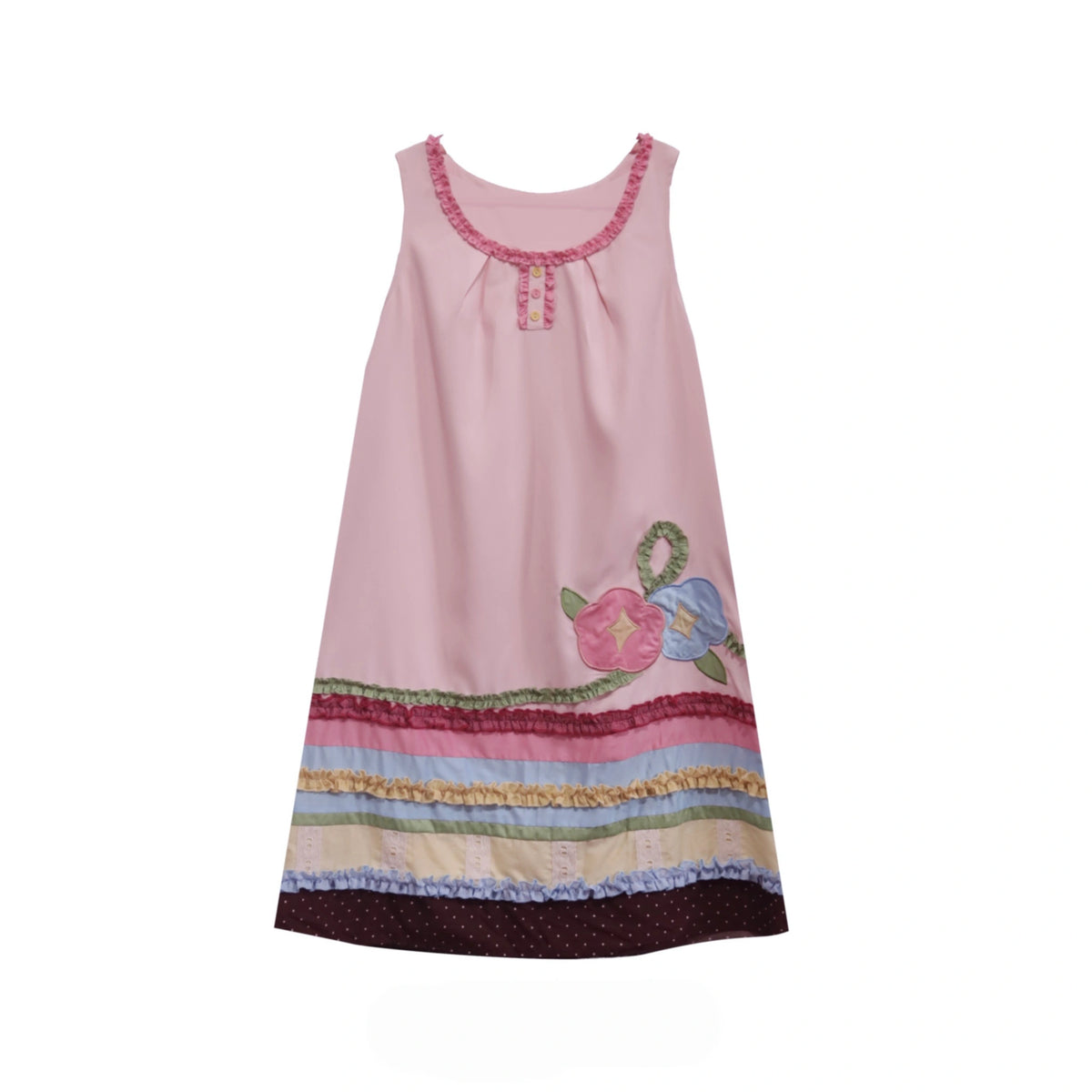 Morning Glory Embroidery Lolita Taisho Style Spliced Jumper Skirt