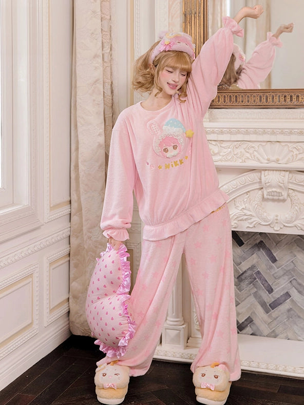 Sweet Wish Good Night Sweet Dreams Lolita Loungewear Top & Pants Set