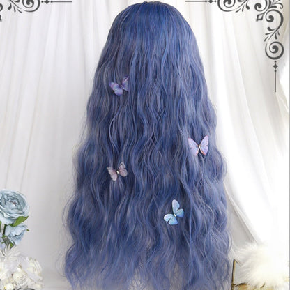 Long Wavy Ash Purple  Wig LE7021