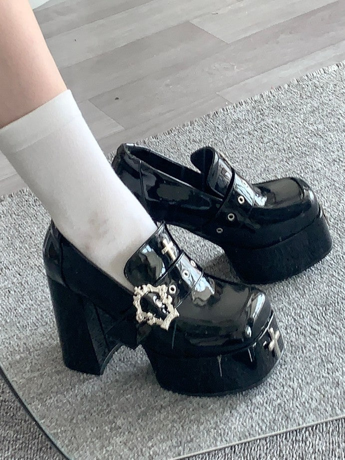 Lolita Gothic Platform Uniform Shoes LE5032