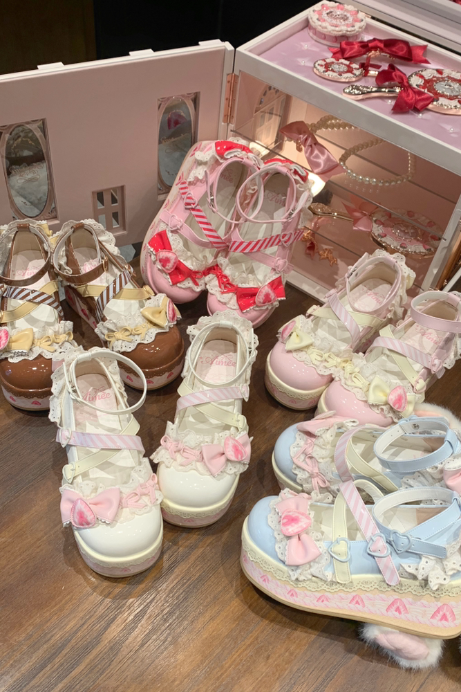 Strawberry Limited Lolita Cute Platform Shoes