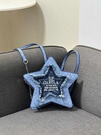 Lolita Y2K Denim Star Backpack LE1015