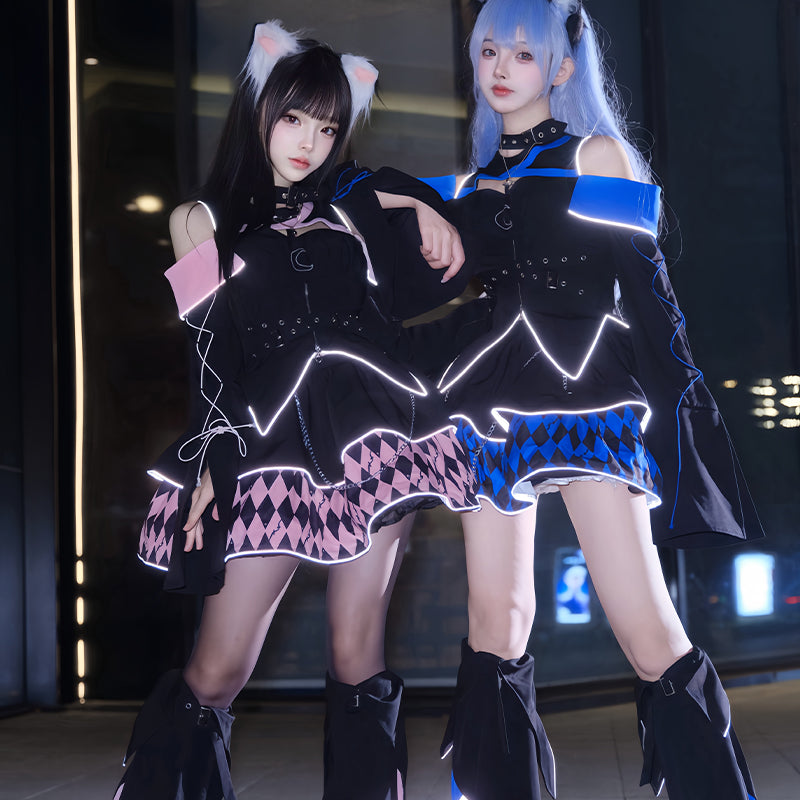 Lolita Reflective Goth Magical Girl Deluxe Full Set LG1056