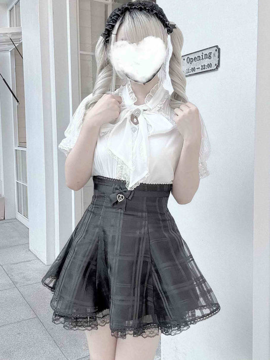 Lolita Sweet Ryousangata  Plaid Skirt LR1001