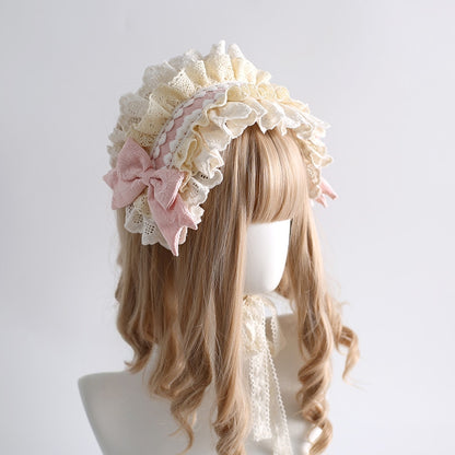 Lolita Classic Sweet  Lace Bow Headband LE6019