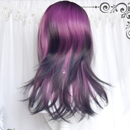 Long Curly Berry Ryousangata Highlights Wig LE7032