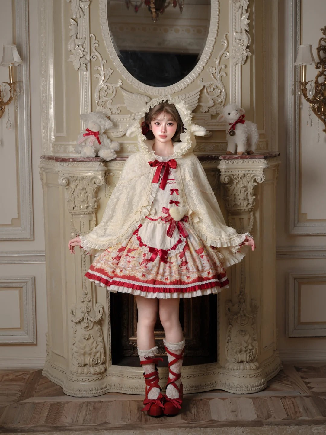 Christmas Lamb Lolita Christmas Themed OP Dress Set