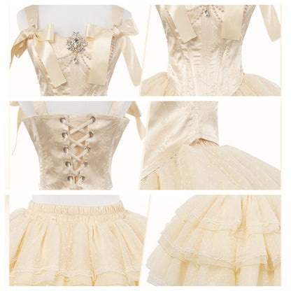 Lolita Elegant Birthday Ballet Style Corset Dress LC1005