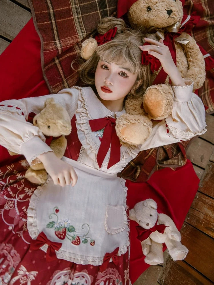 Little Red Riding Hood Original Lolita Christmas Dress & Cape Set