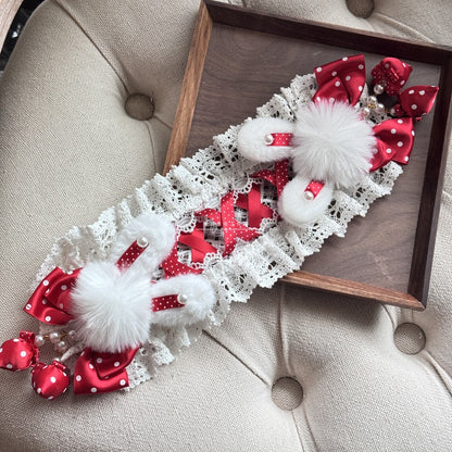 Lolita Kawaii Fluffy Bunny Headband LA1009
