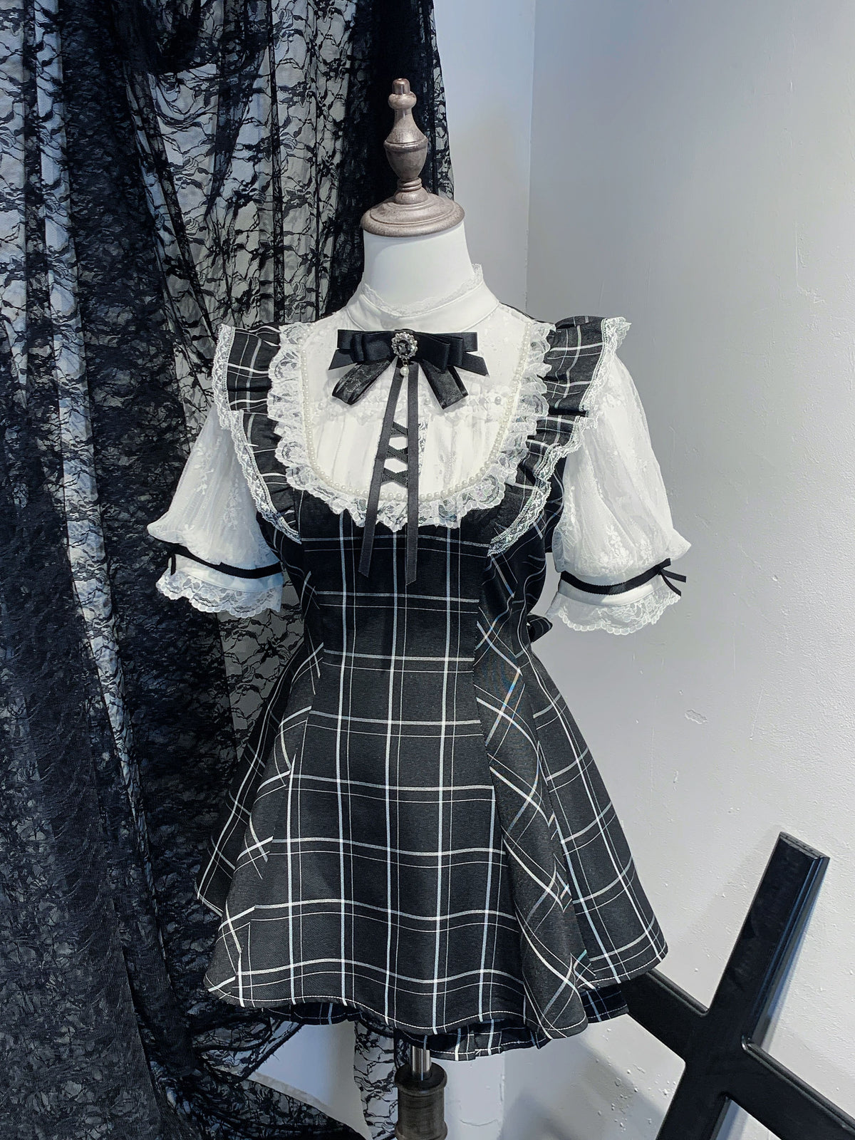 First Love Contract Lace Pearl Butterfly Top & Shorts Set