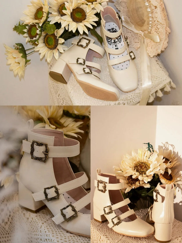 Prayer Poem Original Elegant Lolita Mary Jane High Heel Shoes