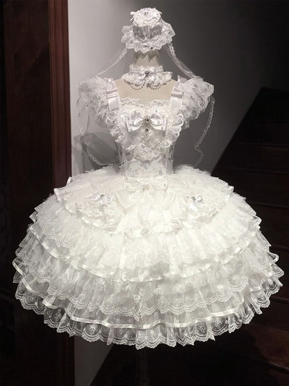 Lolita Ballet Lace Chiffon JSK Dress LS1025