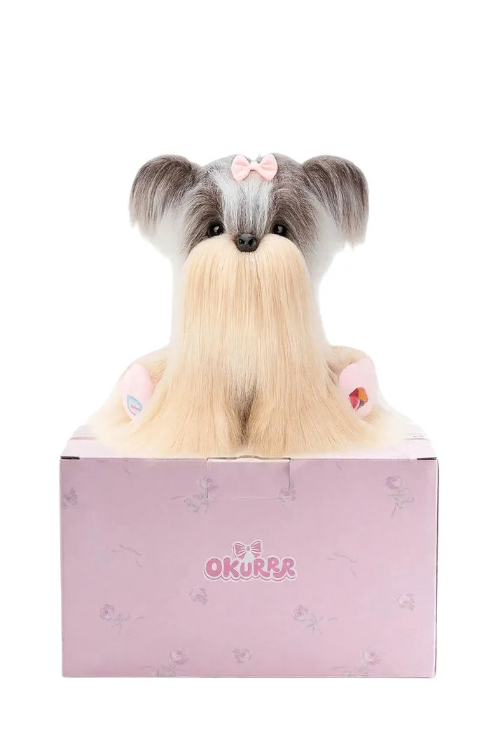 Realistic Plush Yorkshire Terrier Stuffed Doll