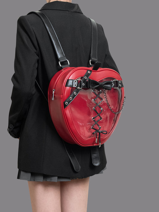 Edgy Apple Motif Ita-Bag Backpack LE1016
