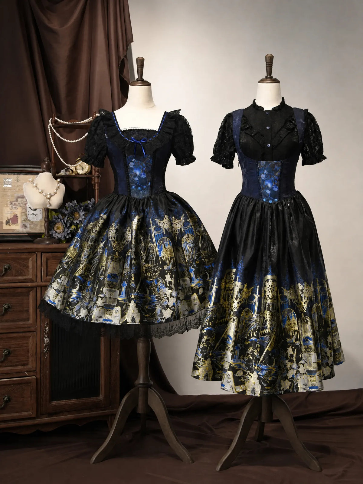 Tale of the Raven Goddess Original Gothic Lolita JSK/OP Dress
