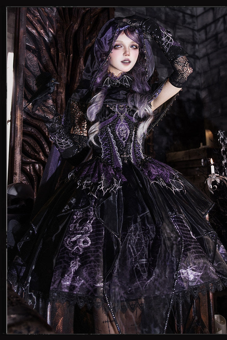 Dragon Bone Gothic Lolita Purple Purple JSK Dress