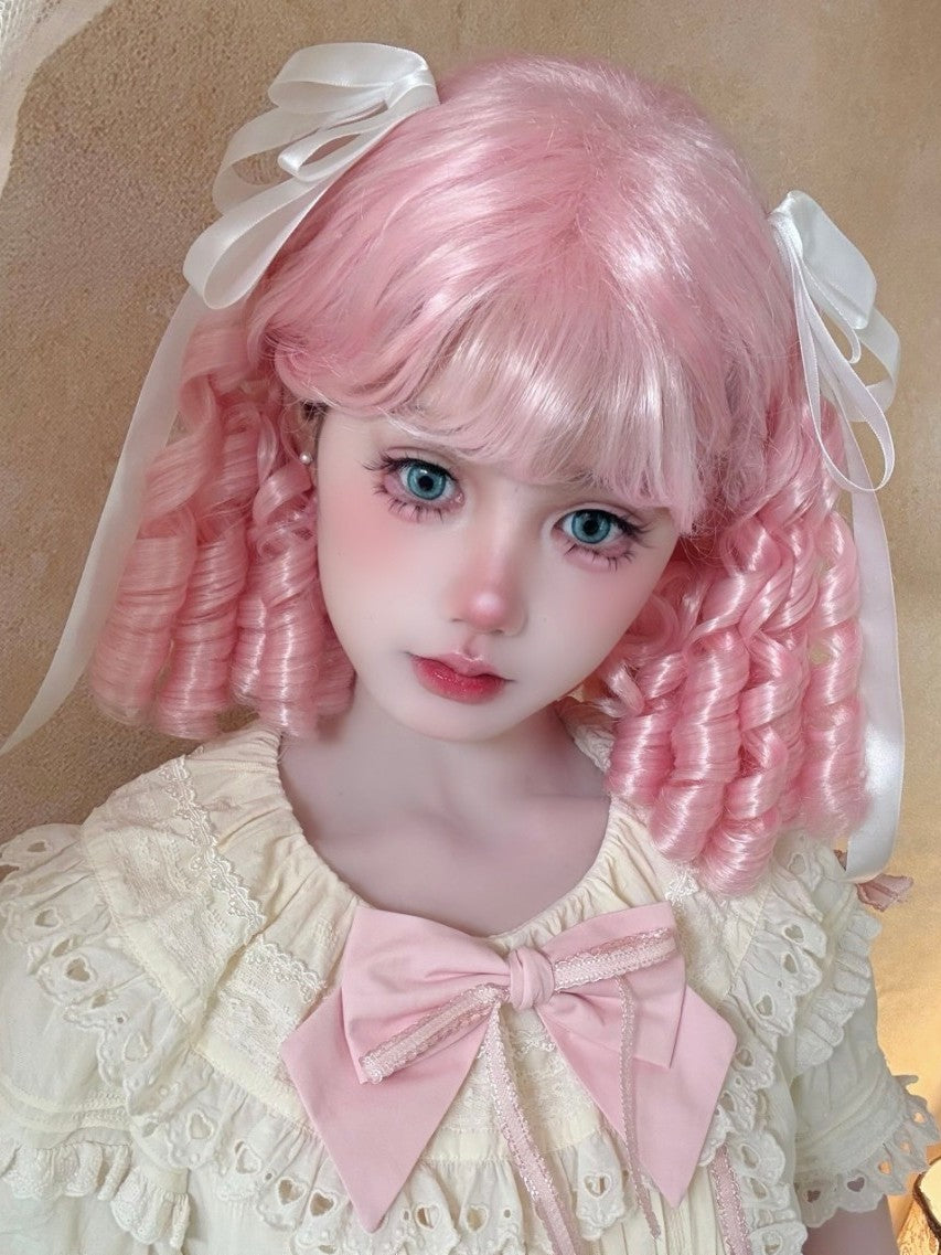 Lolita Short Sparkly Roman Curl Wig