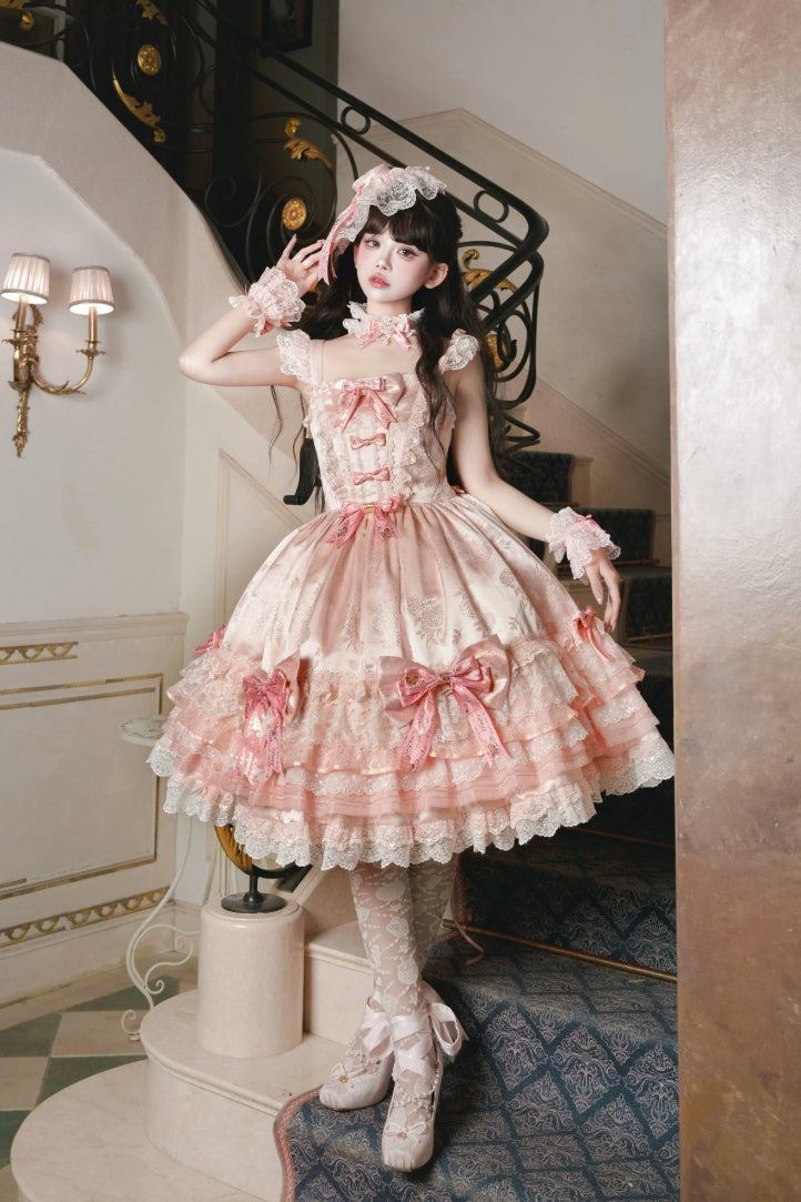 Satin Rose Sweet Lolita OP JSK Dress