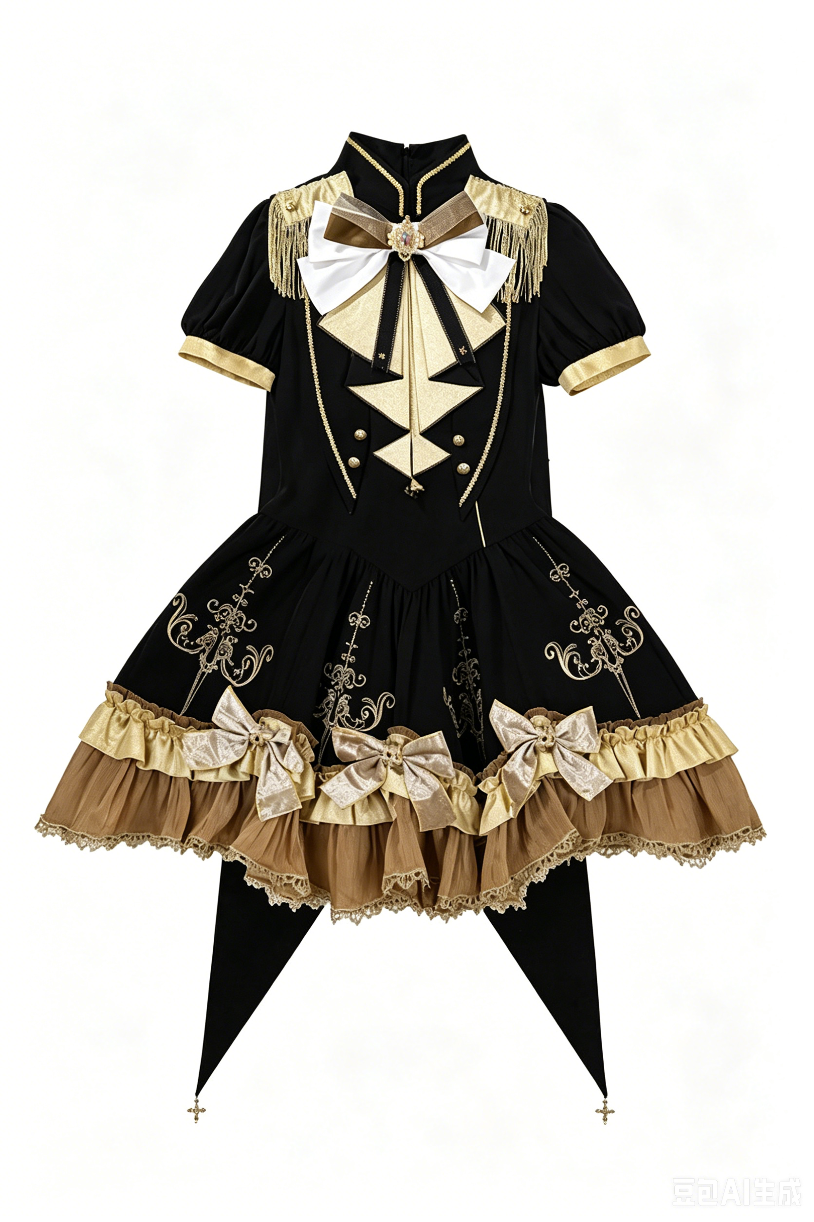 Gilded Oath Lolita Short Sleeve OP Dress