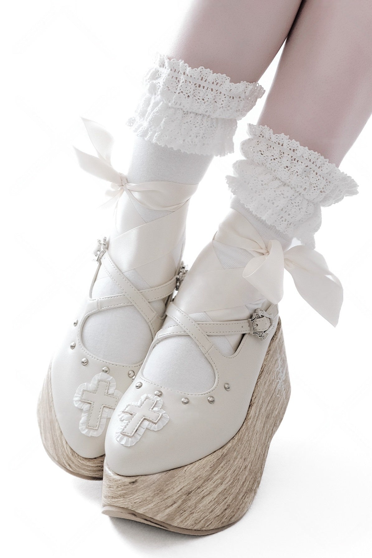 Puppet Lullaby Gothic Cross Rocking Horse Platform Shoes