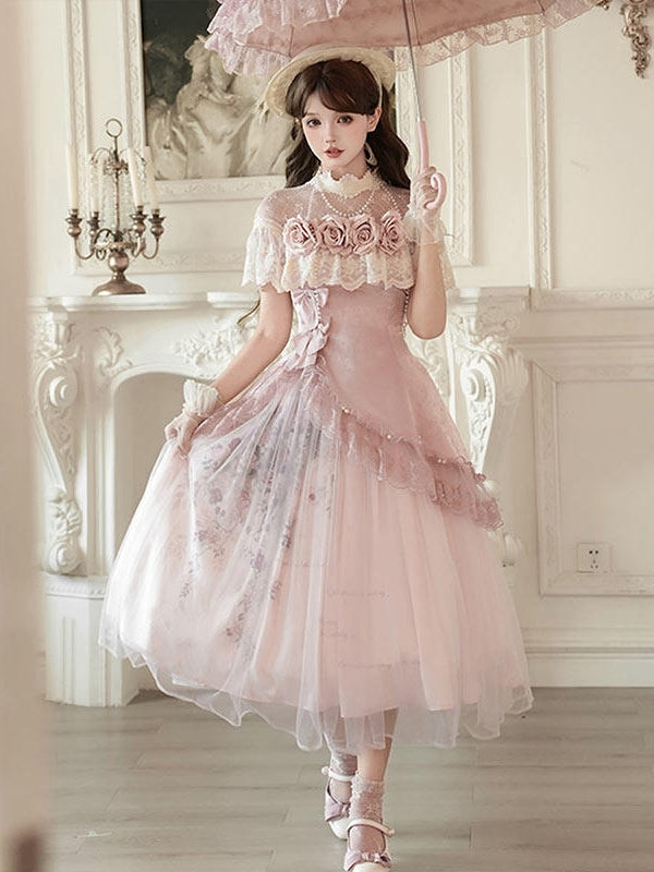 Rose Sonnet Lolita Pink Dress Set