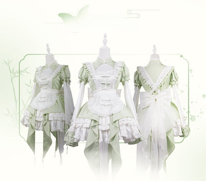 Lolita  Kawaii Embroidered Lace JSK Set LS1012