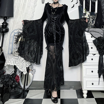 Lolita Gothic dark cloak dress LG1014