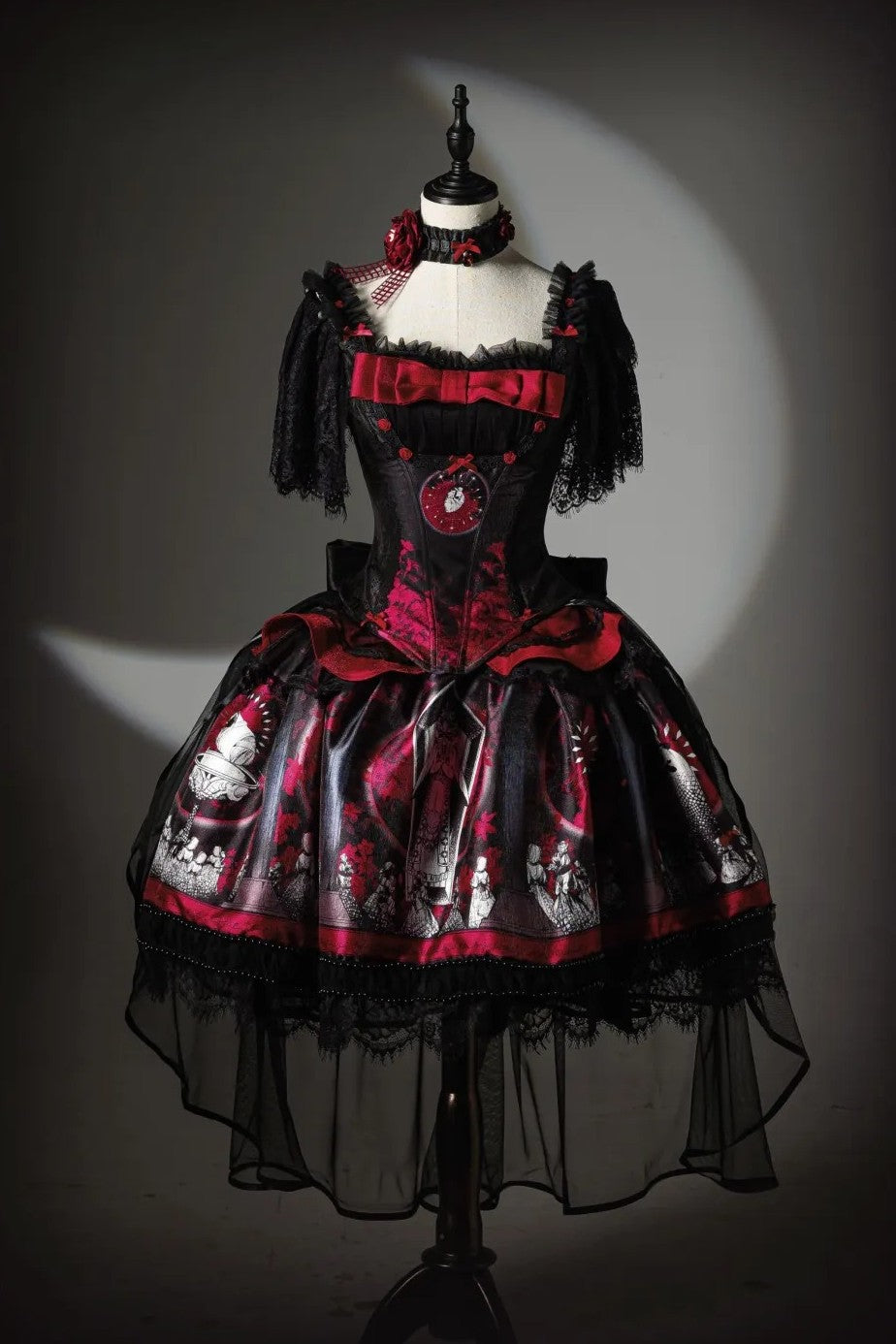 Dark Moon Corridor Lolita Gothic Corset SK Set