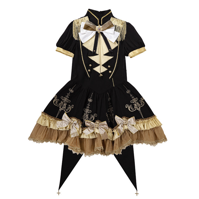 Gilded Oath Lolita Short Sleeve OP Dress