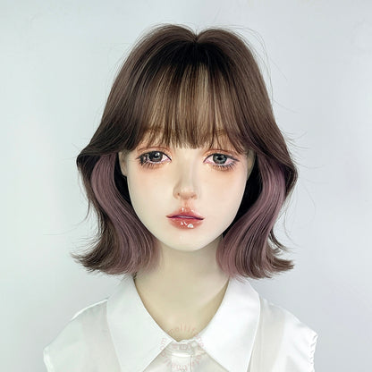 Short Pink Highlights  Ryousangata Wig LE7033
