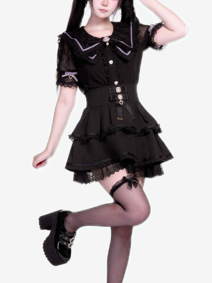 Lolita Seisokei Lace Tiered Skirt LR1002