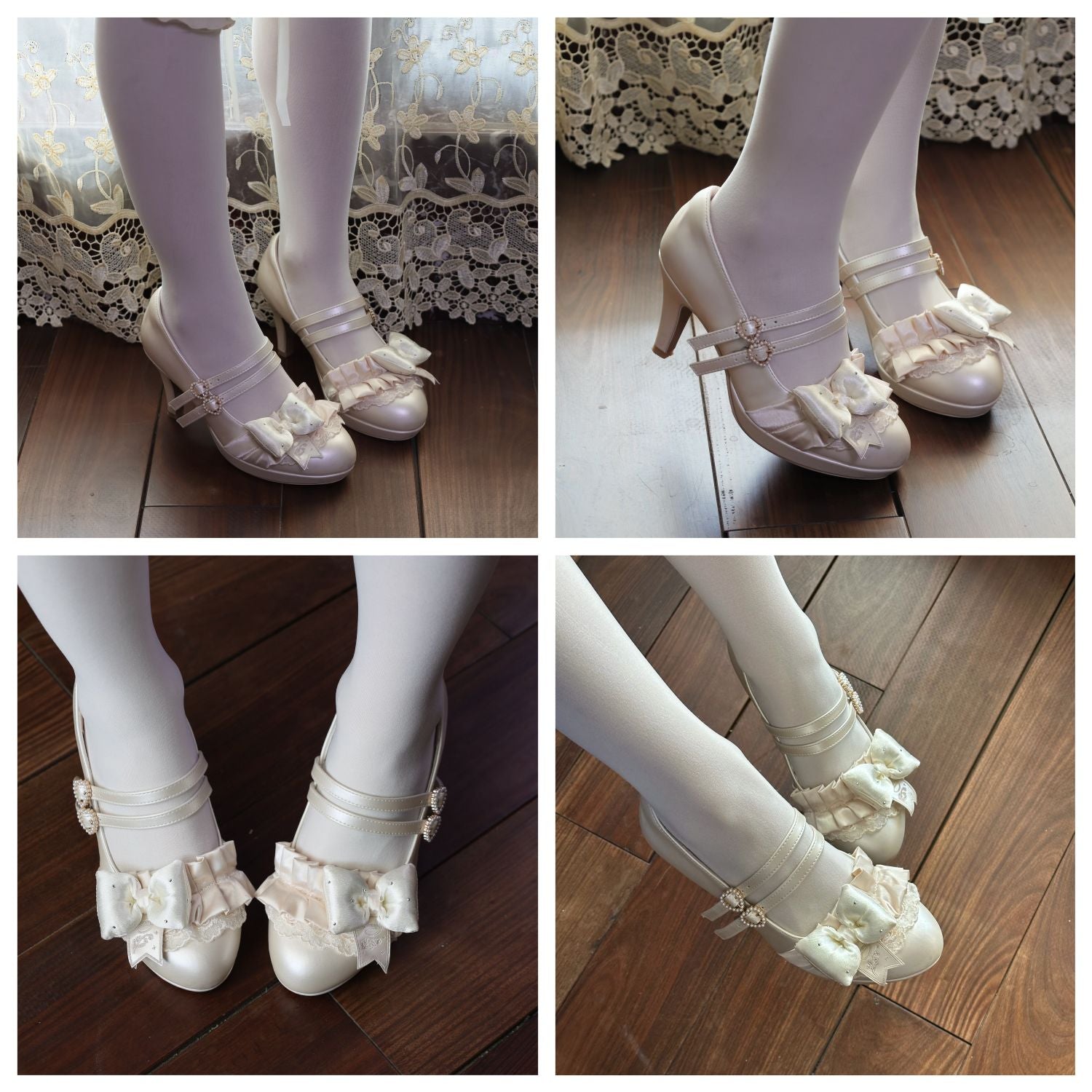 Choco Lulu Sweet Bow Lolita High Heel Leather Shoes