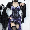 Lolita Gothic Halloween Purple Dress Set LG1016