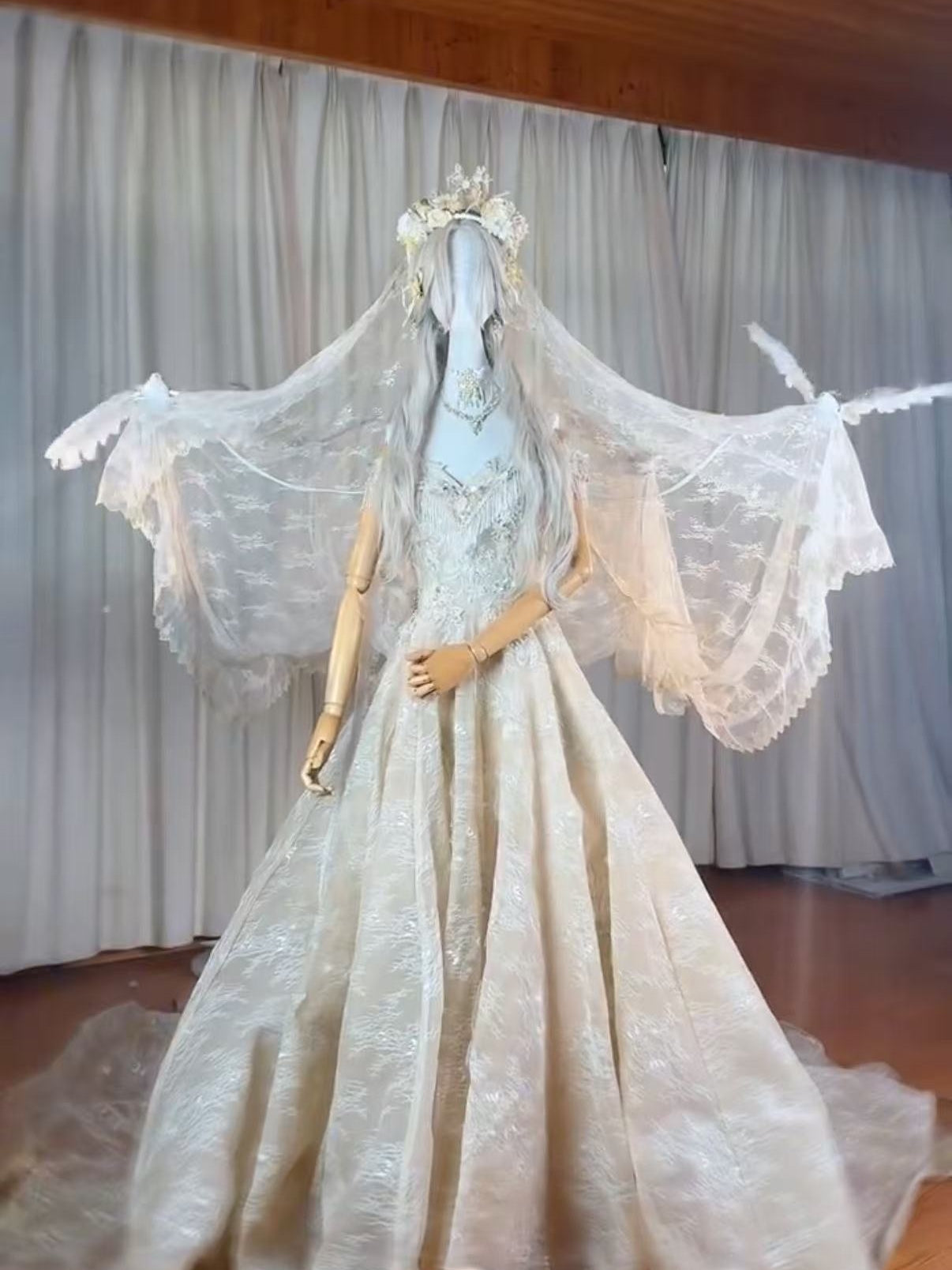 Electric Bird Veil Lolita Tea Party Show Styling Set