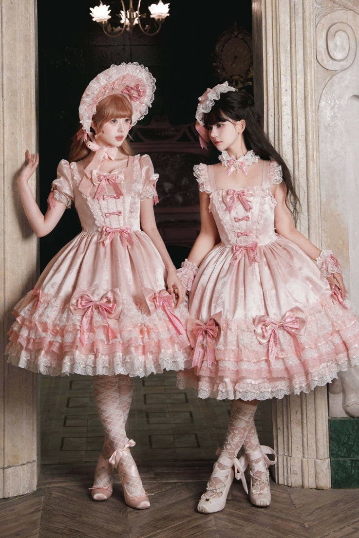 Satin Rose Sweet Lolita OP JSK Dress