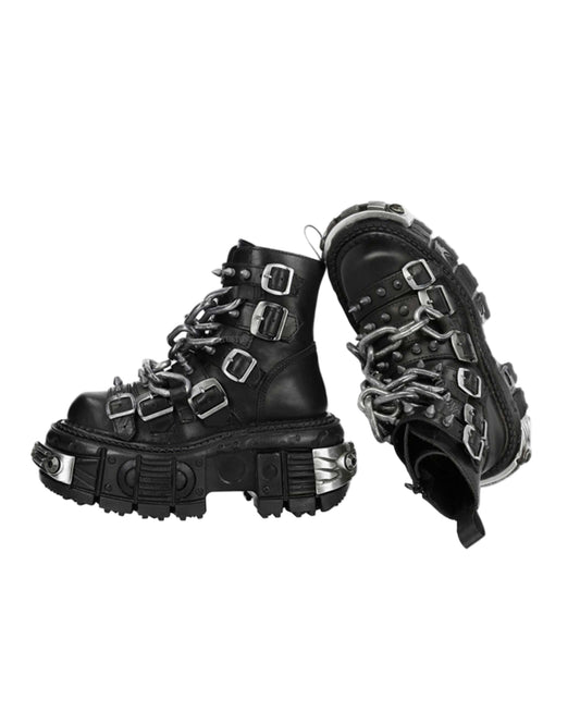 Lolita Punk Gothic Black Martin Boots  LE5010