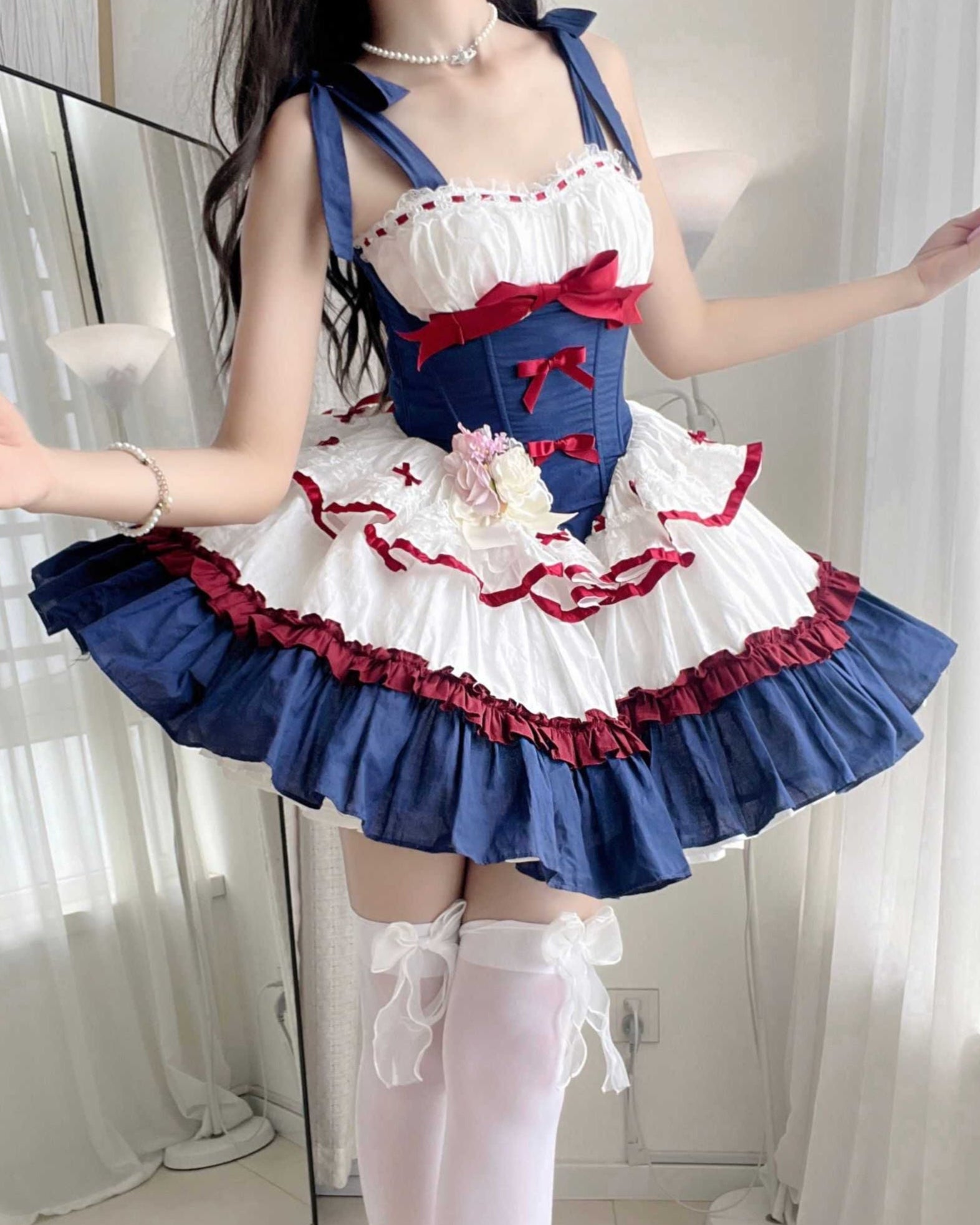 Lolita Snow White Princess Ballerina Corset Strap Dress LS1022
