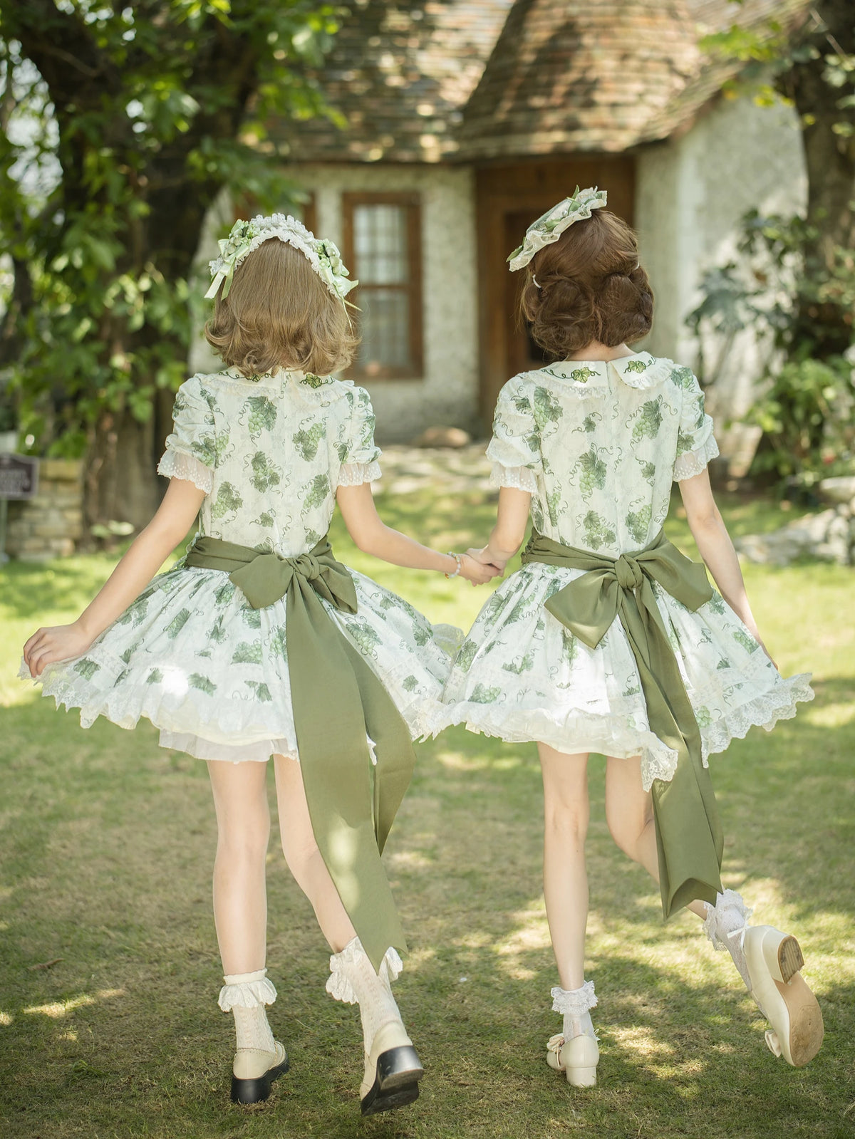 Green Grape Manor Lolita Original Pastoral Style OP Dress