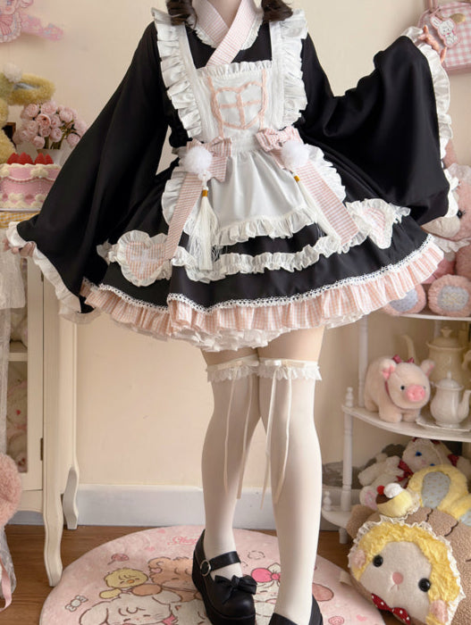 Lolita Sweet Kawaii Maid Dress (4 color)LE1046