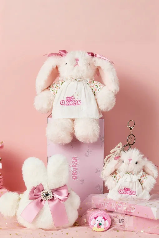 Fluffy Bunny Lolita Plush Lop-Ear Rabbit Doll/Charm