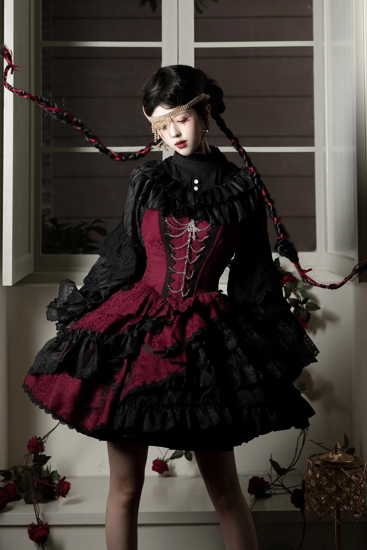 Lolita Dark Gothic Neo-Chinese JSK Dress