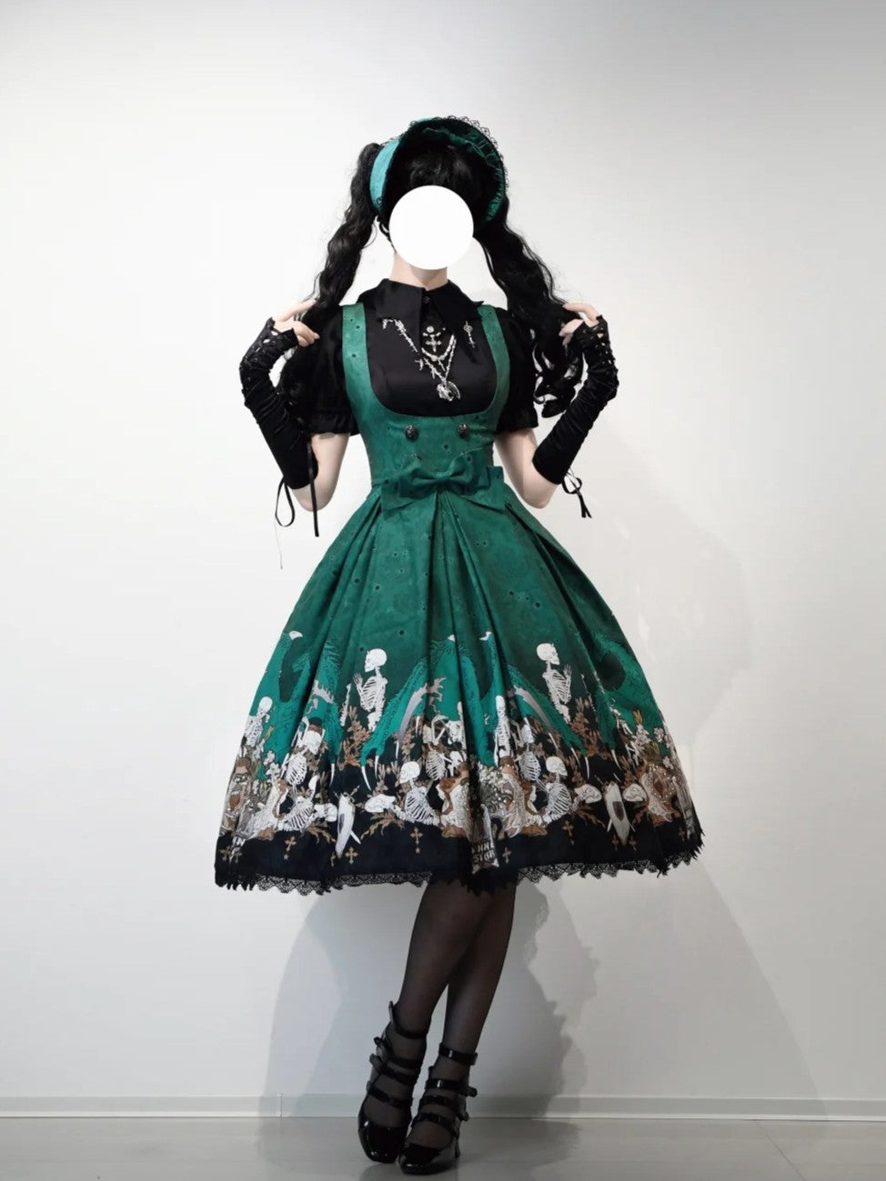 Dragon Bone Lily Lolita Gothic Green JSK Dress