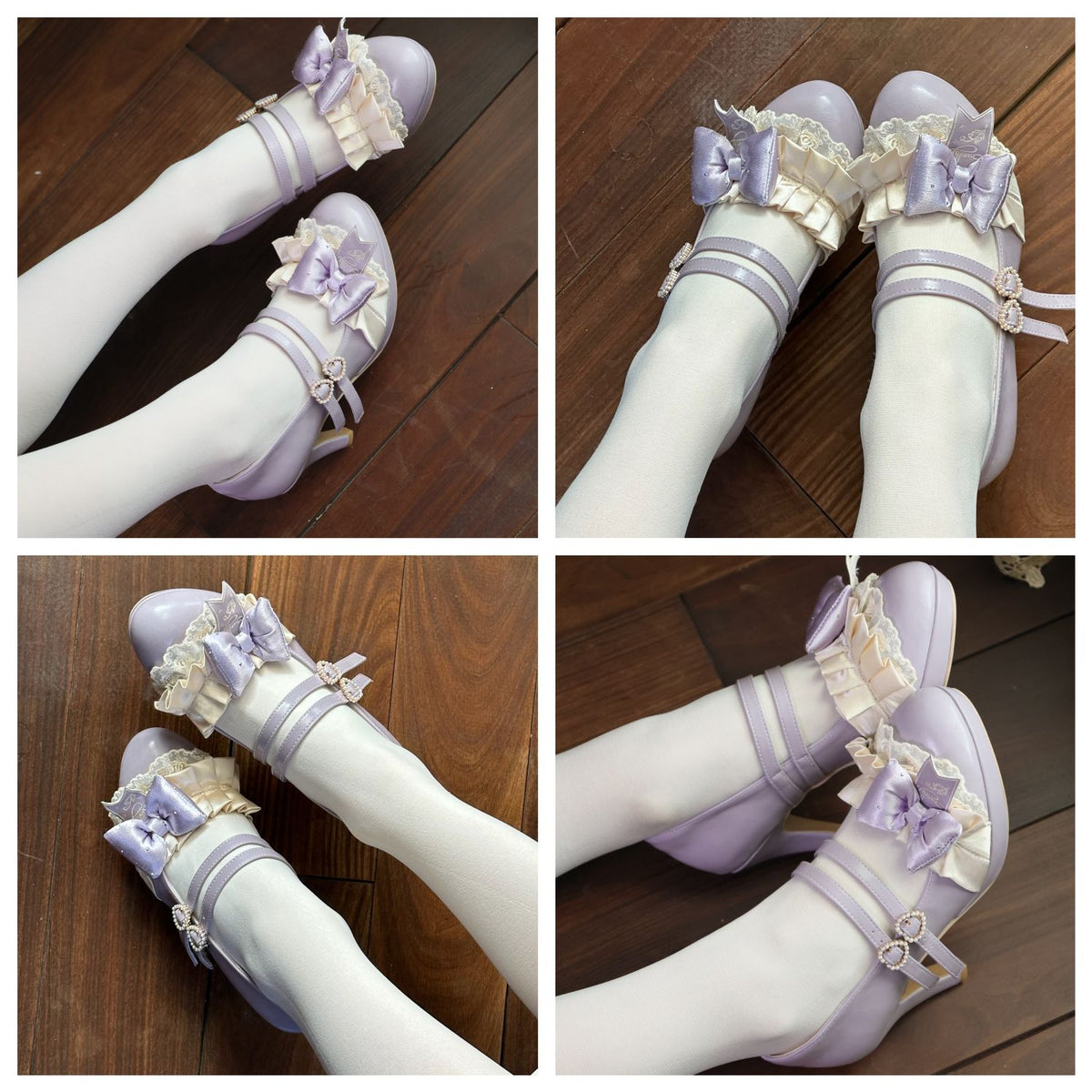 Choco Lulu Sweet Bow Lolita High Heel Leather Shoes