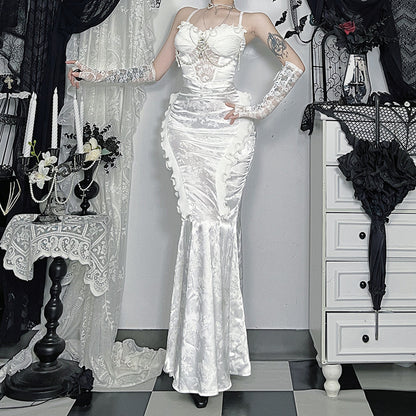 Lolita Pearl fishtail long dress LG1012