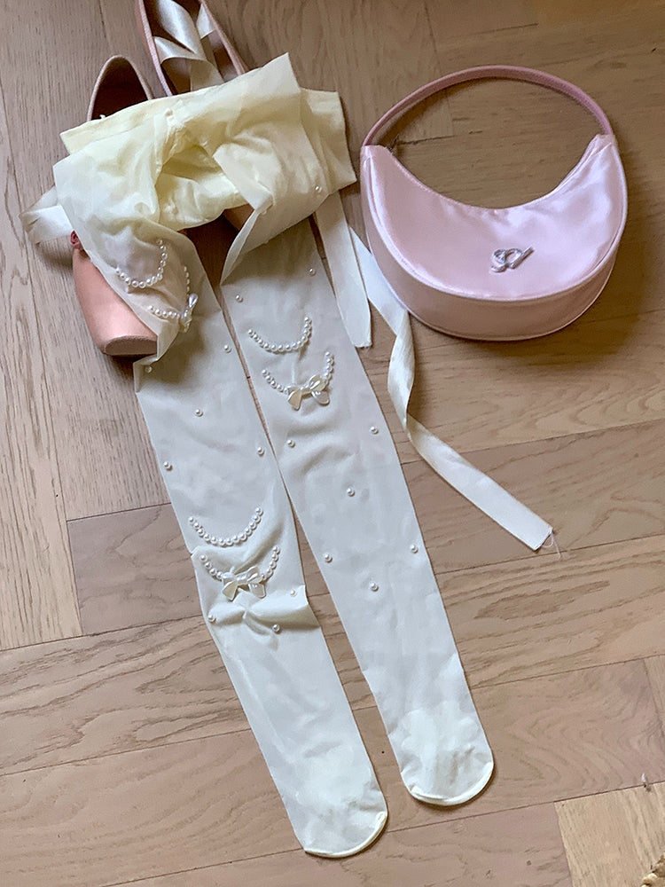 Pearl Dotted Japanese Girly Tights LE9036