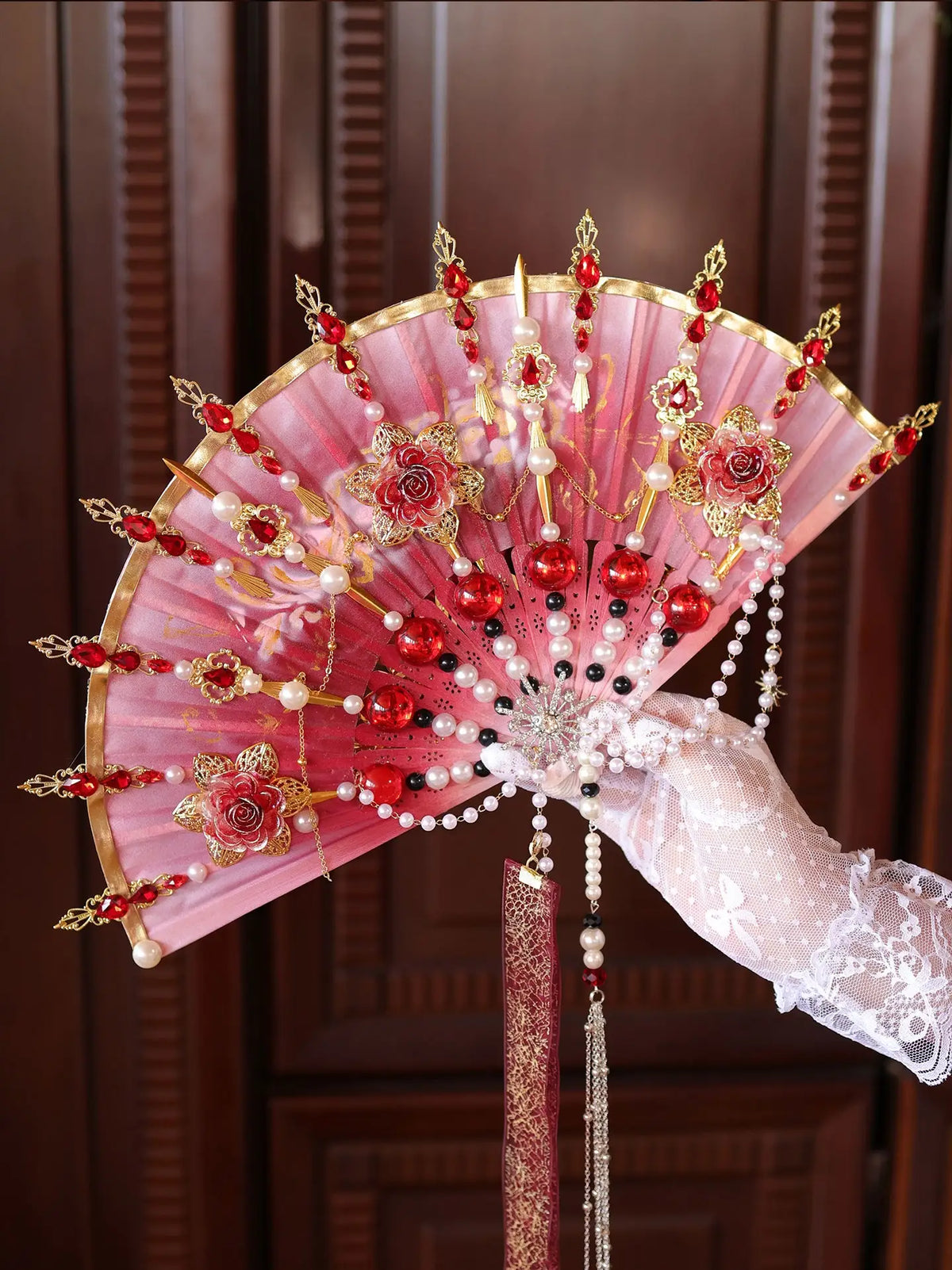 Lolita Japanese Style Heavy Craft Weapon Fan