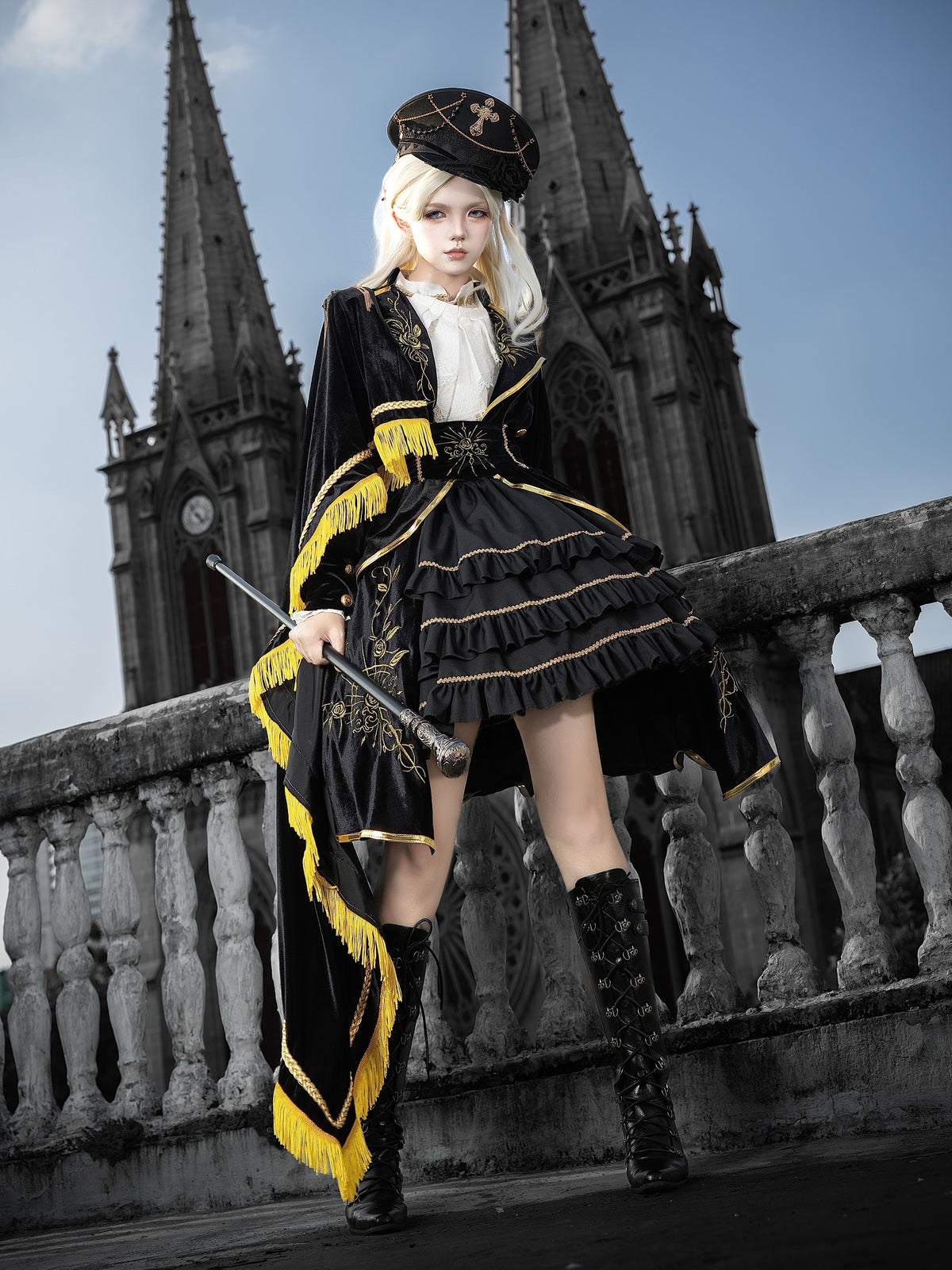 Holy Light Rose Lolita Original Military JSK Set